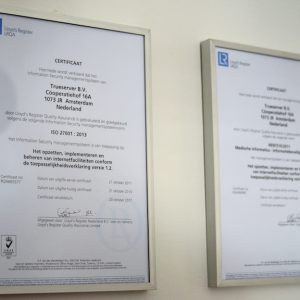 ISO 27001 gecertificeerd sinds 2013