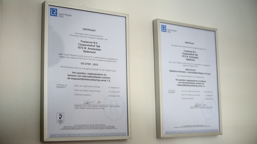 ISO 27001 gecertificeerd sinds 2013