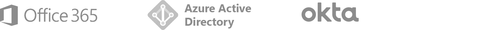 Logo: Office 365, Azure Active Directory, Okta
