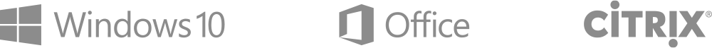 Logo small: Windows 10, Microsoft Office, Citrix