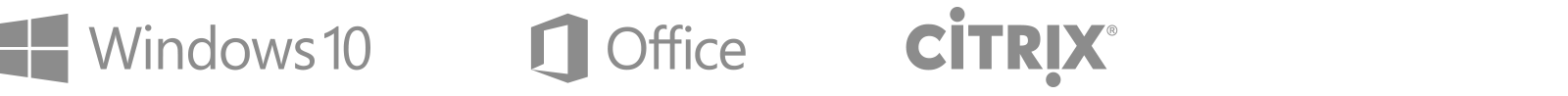 Logo: Windows 10, Microsoft Office, Citrix
