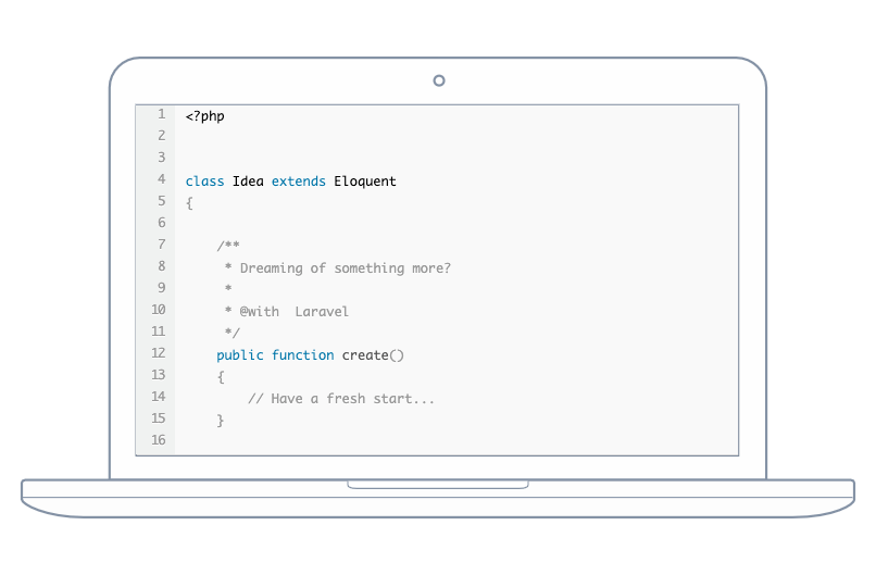 Voorbeeld van Laravel code