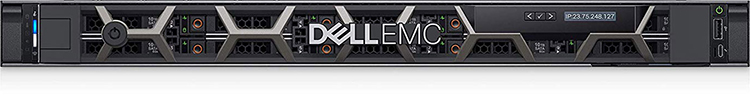 Voorkant van een Dell EMC server