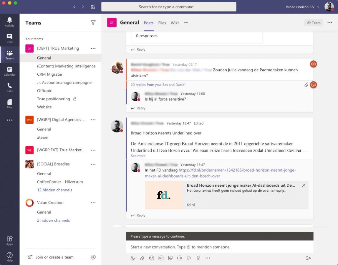 Microsoft Teams uitleg overzicht